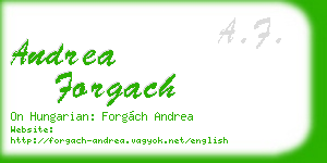 andrea forgach business card